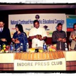 Releasing book in Seminar at Indore
